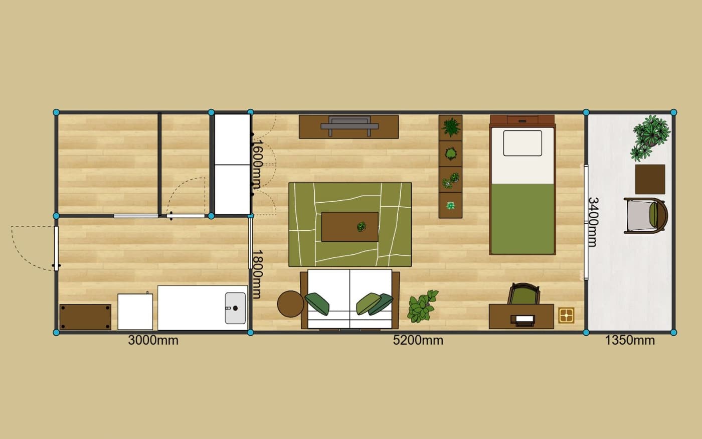 No 144 一人暮らし ワンルーム 12畳 間仕切りでワンルームを二つに分けたヴィラ風リゾート空間 A Flat その暮らしに アジアの風を 目黒通り 新宿 大阪梅田 グランフロント北館